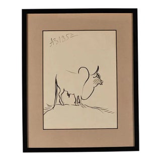 Drawing of a Bison by Anatoly Zverev For Sale