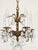Offered for your consideration is an original Antique 5 Arm 5 Light Tiny Dancer Brass Cut Lead Glass Crystal Chandelier....