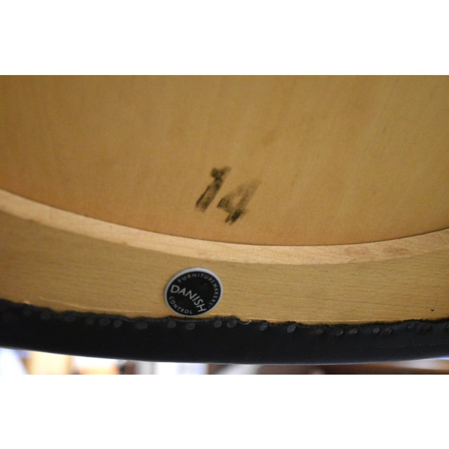 1960s Hans J. Wegner Black Leather Mama Bear Chair For Sale - Image 11 of 11