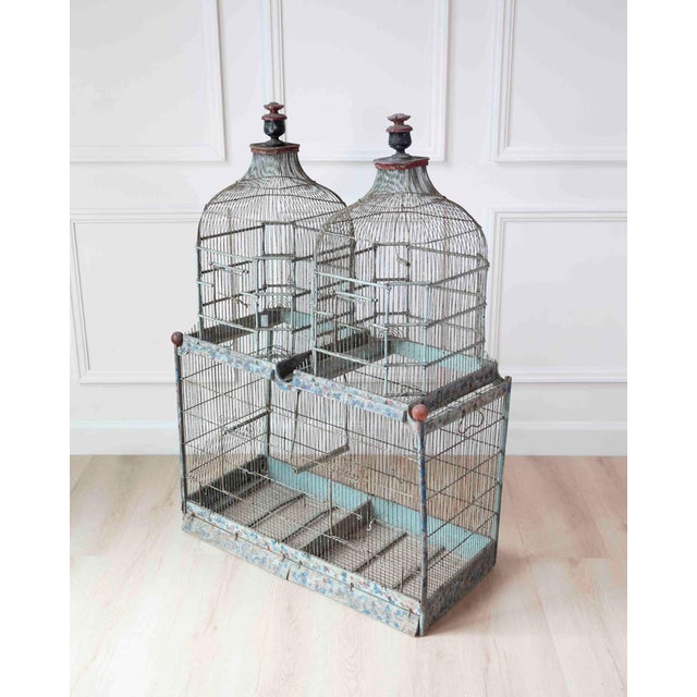 French 19th Century Painted Architectural Birdcage For Sale In Atlanta - Image 6 of 8