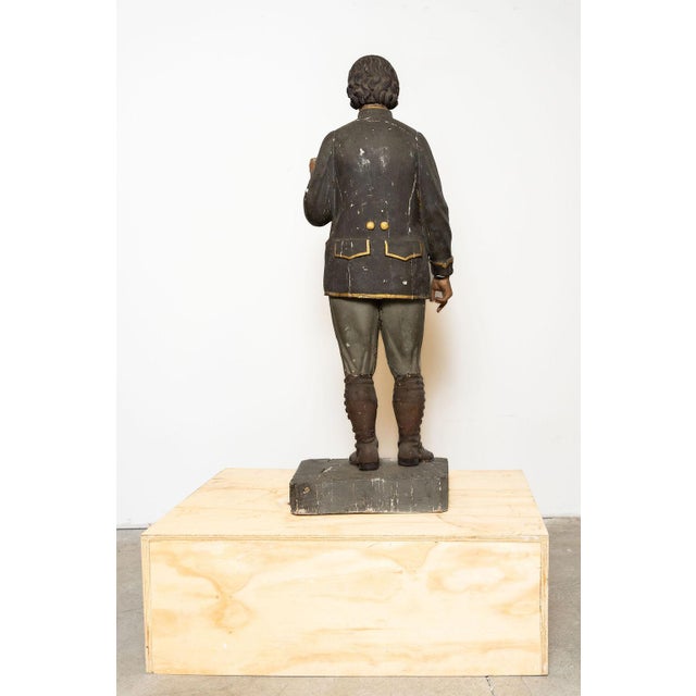 Antique Polychrome Wood and Gesso Statue of Saint Isidore For Sale - Image 10 of 14