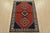 Tribal Yalameh Rug 3’4” X 4’10” Red Wool Vintage Tribal Hand-Knotted Carpet For Sale - Image 3 of 12