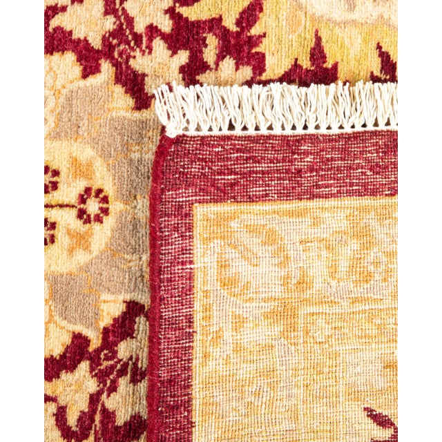 2000 - 2009 Mogul, One-of-a-Kind Hand-Knotted Area Rug - Red, 6' 1" x 9' 1" For Sale - Image 5 of 8