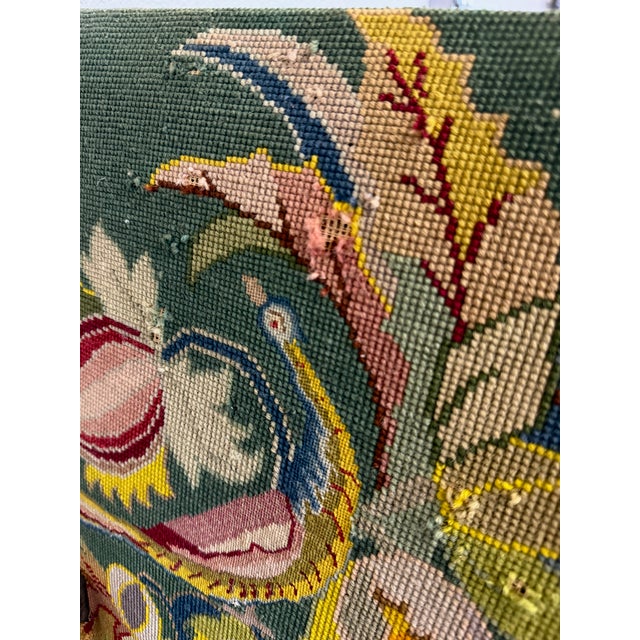 18th C. French Baroque Needlepoint Armchairs - A Pair For Sale - Image 13 of 15