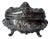 Antique Ornate Silver Plated Trinket Jewelry Box For Sale