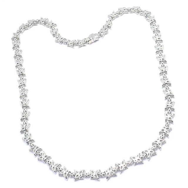 2000 - 2009 Tiffany & Co. Victoria Diamond Mixed Cluster Platinum Necklace For Sale - Image 5 of 12