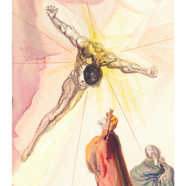 Salvador Dalí 1963 Dalí Divine Comedy Engraving Paradis Chant 13 "La Croix De Marte" (The Cross of Mars) For Sale - Image 4 of 9