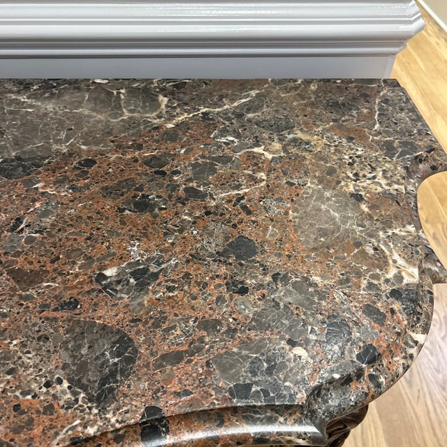 Henredon Vintage Henredon Bow Front Chest With Marble Top For Sale - Image 4 of 12