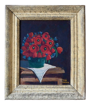 Milo Bucher, Poppy, 1950s, Oil Painting, Framed