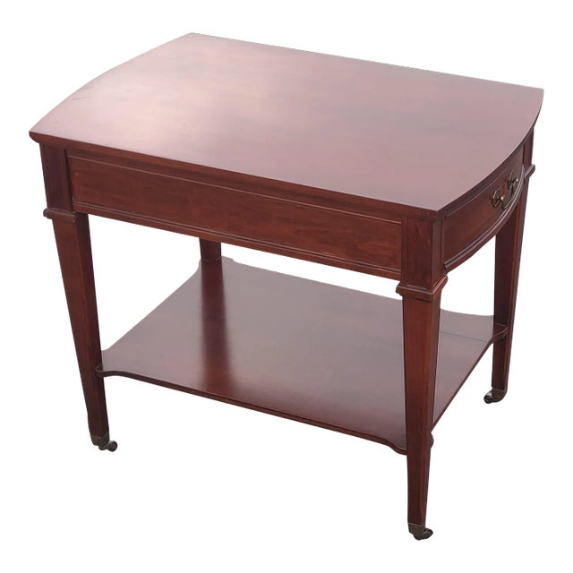 Mersman 7694 Two Tier Single Drawer Mahogany Side Table For Sale
