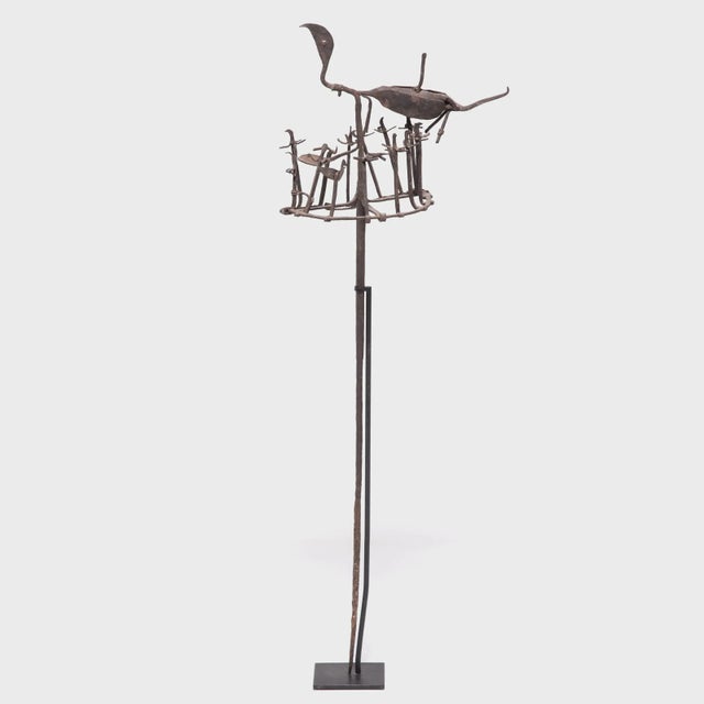 Tribal Yoruba Iron Osanyin Staff, C. 1900 For Sale - Image 3 of 7