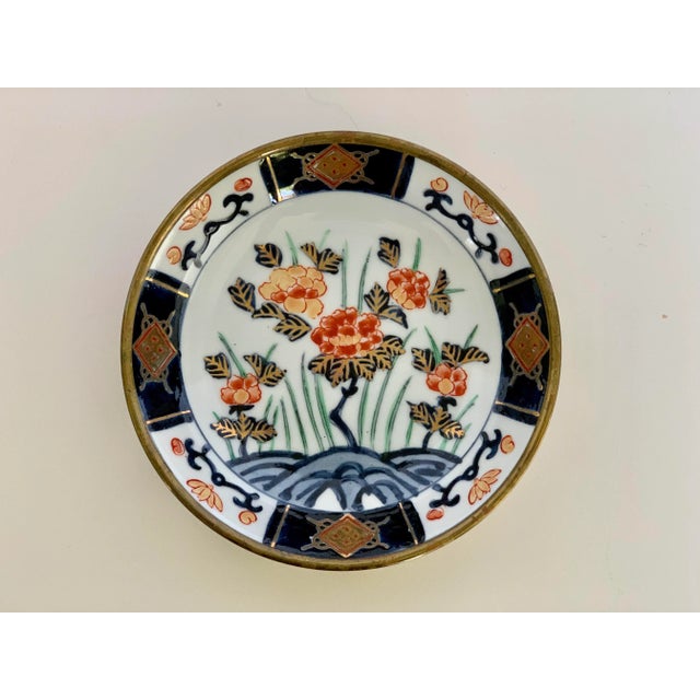 1980s 1980s Chinoiserie Porcelain and Brass Bowl For Sale - Image 5 of 6