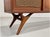 Long + Low Mid Century Modern Walnut and Cane Credenza | Sculptural Kagan Style Wishbone Leg Sideboard, C. 1960's For Sale - Image 4 of 15