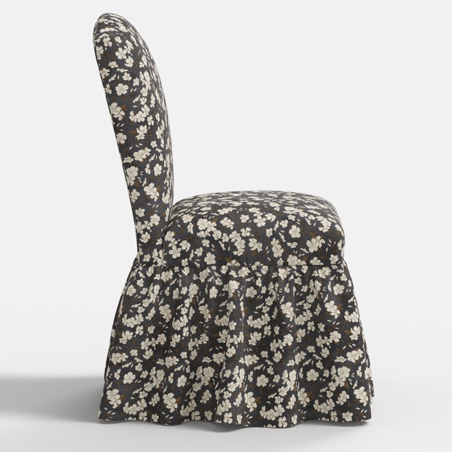 Not Yet Made - Made To Order Stoffer Home x Cloth & Company Thelma Ruffle Camel Back Dining Chair in Dogwood Floral Ink For Sale - Image 5 of 8