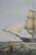 Blue Pair Mid Century Clipper Ship Prints Windsor Castle & Swiftsure Maple Frames 12" For Sale - Image 8 of 11