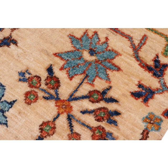 Textile Shabby Chic Ziegler Beige/Rust Wool Runner Rug- 2'1'' X 4'11'' For Sale - Image 7 of 10