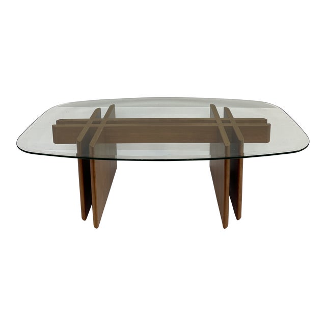1970s Danish Teak Glass Coffee Table by Gustav Gaarde for Trekanten
