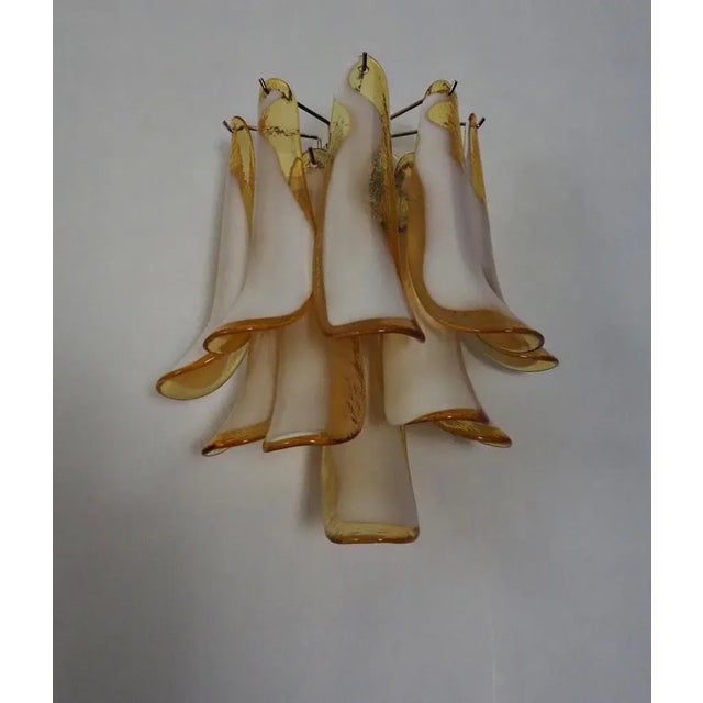 1990s Italian Milk and Honey Murano Sconces, 1970s, Set of 4 For Sale - Image 5 of 13