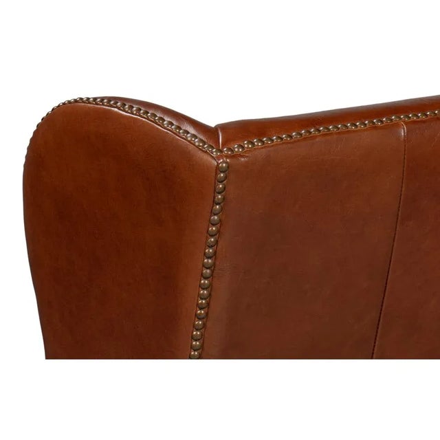American Classic Leather Armchair For Sale - Image 3 of 12