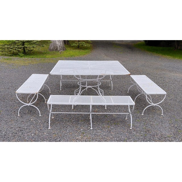 Vintage Patio Set Attributed to Salterini, 5 Pieces For Sale - Image 9 of 13