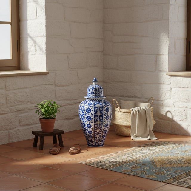 The Legacy of the Master This Handmade Ceramic Grand Jar is not just a vase; it is a revival of the Golden Age of Ottoman...