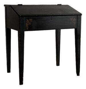 Early 19th Century Antique American Folk Art Painted Slant-Front Desk