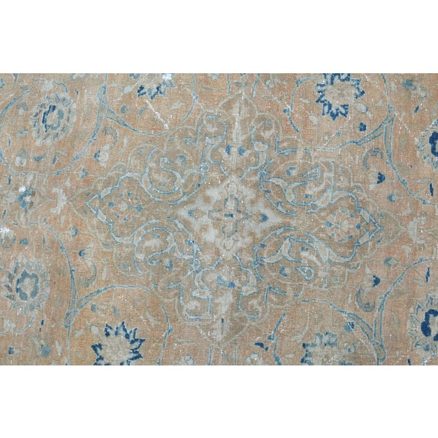 1970s Vintage Persian Handmade Wool Cotton Light Brown Area Rug For Sale - Image 9 of 11