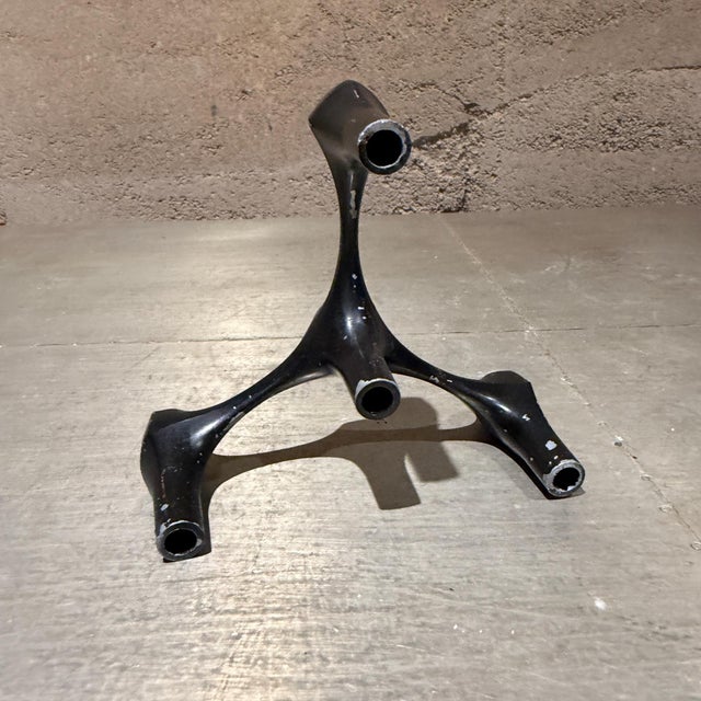 Vintage Candle Holder Cast Alluminum Mid Century Modern Laurids Longborg Era For Sale - Image 9 of 11