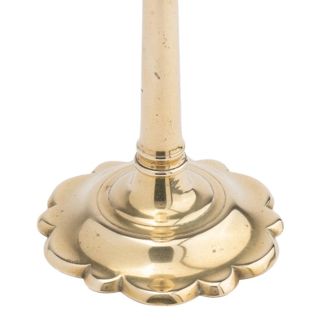 18th Century English Georgian Cast Brass Candlestick, C. 1770 For Sale - Image 5 of 7