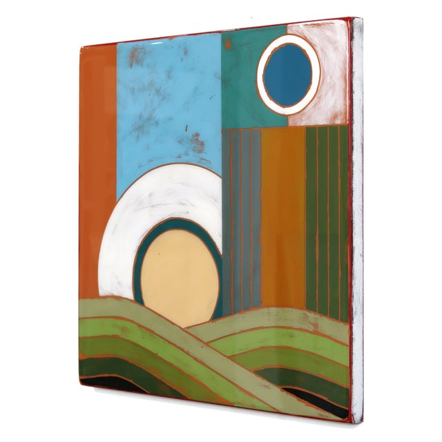 Contemporary Time Zone 11 - Original Minimalist Color Field Acrylic and Resin Artwork on Wood Panel by Ricky Hunt For Sale - Image 3 of 9