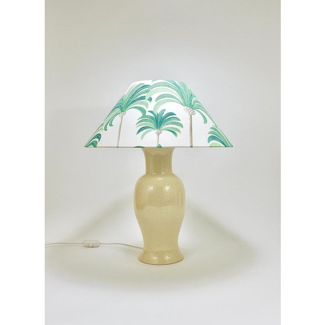 Riviera Palm Tree Table Lamp with Matching Pillow by Tommaso Barbi, 1970s, Set of 2 For Sale - Image 9 of 18