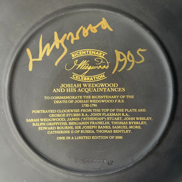 1990s Commemorative Bicentenary Jasperware Plate by Josiah Wedgwood, 1990s For Sale - Image 5 of 6