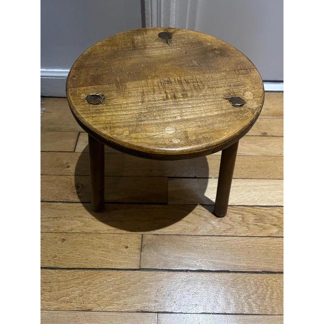Scandinavian Brutalist Stool, 1950s For Sale - Image 4 of 10