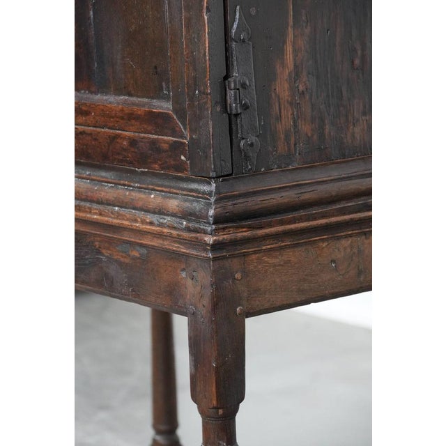 Antique English Oak Cabinet on Stand, 1600s For Sale - Image 12 of 18