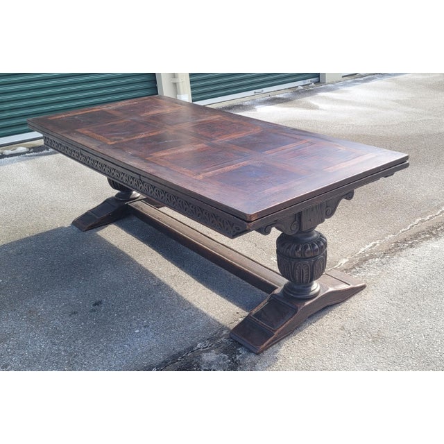 19th Century Jacobean Large Antique Refectory Dining Table For Sale - Image 13 of 17