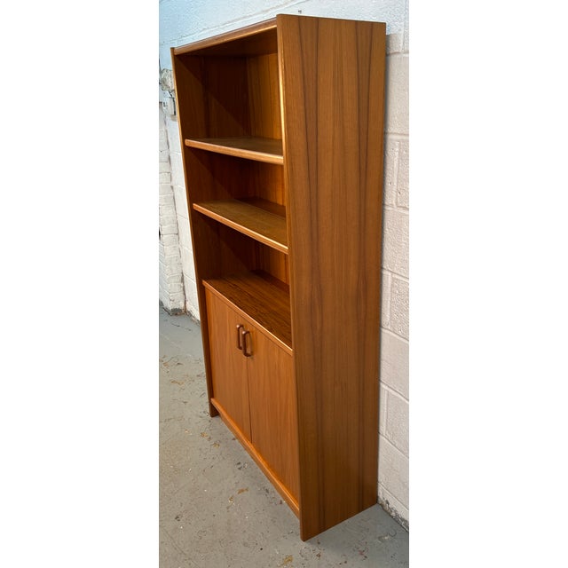 Brown Mid-Century Danish Modern Teak Bookcase For Sale - Image 8 of 15