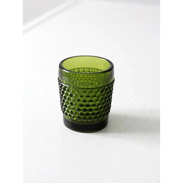 Vintage Green Hobnail Glass Cup For Sale - Image 9 of 9