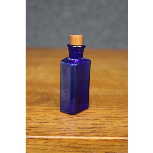 Antique Cobalt Blue Kr-3 Poison Bottle – Skull & Crossbones, Tinct. Iodine For Sale - Image 9 of 15