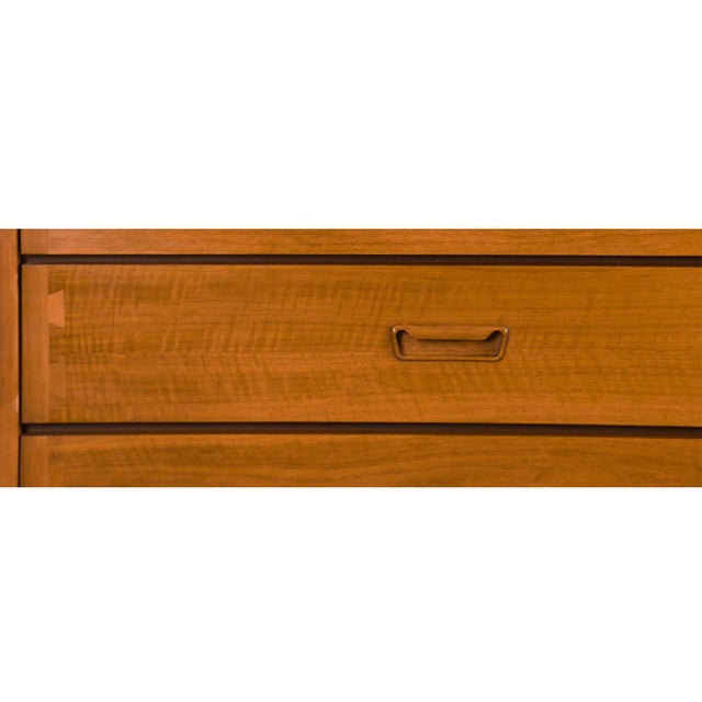 Lane Furniture 1960s Mid-Century Lane Acclaim Dovetail Walnut Tall Dresser For Sale - Image 4 of 10