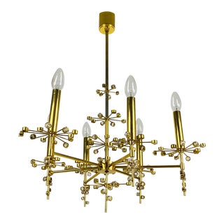 Extraordinary Geometric Crystal Glass Chandelier by Palwa, Germany, 1960s For Sale