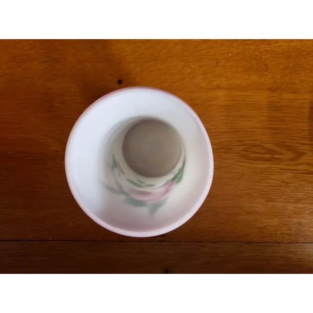 Vintage Milk Glass Rose Motif Flower Vase For Sale In New Orleans - Image 6 of 6