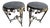 1920s Two French Art Deco Wrought Iron Tables With Marble Top For Sale
