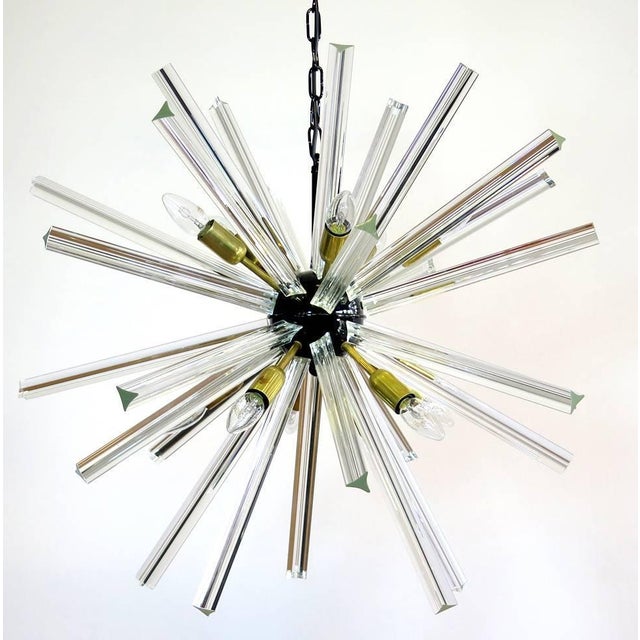 Crystal Prism Sputnik Chandeliers, Murano, 1990, Set of 2 For Sale - Image 4 of 13