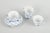 Royal Copenhagen Blue Fluted Plain, set of four coffee cups with saucers. Four coffee cups with matching saucers in...