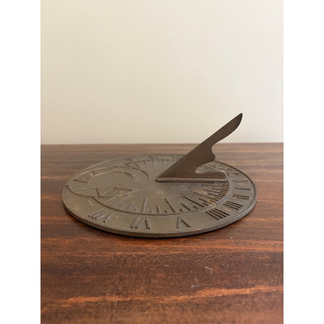 Classical Cast Iron Garden Sundial With Roman Numerals – English Estate Outdoor Decor For Sale In South Bend - Image 6 of 7