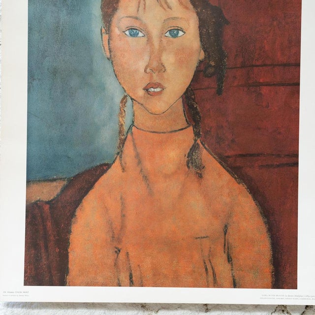 1970s Abrams after Amadeo Modigliani, Girls with Braids, Color Print, 1970 For Sale - Image 5 of 11