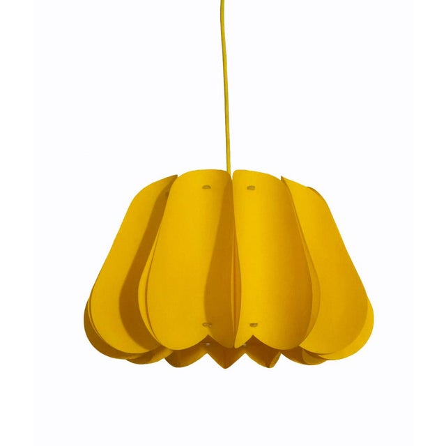 Mid-Century Modern Yellow Pendant Lamp, Denmark, 1970s, in Very Good conditions. Designed 1970 to 1979 Up to 250V...