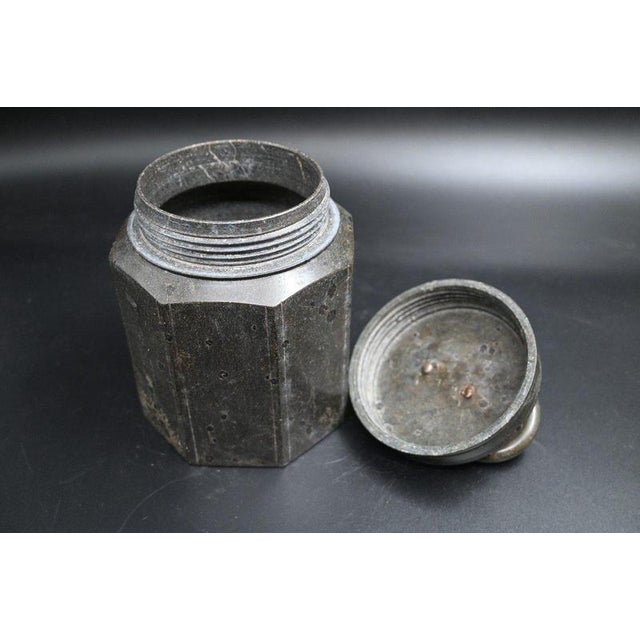 17th Century Baroque Cornish Serpentine Stone Jar with Lid For Sale - Image 5 of 8