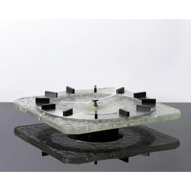 Acrylic Glass & Brushed Aluminium Wall Clock from Kienzle, 1970s For Sale - Image 6 of 9