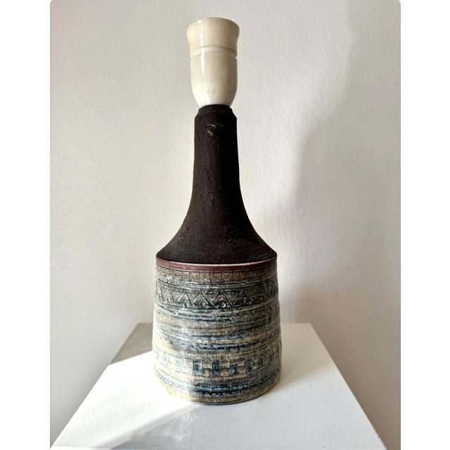 Sgrafitto Table Lamp by Jette Hellerøe, 1960s For Sale - Image 6 of 6